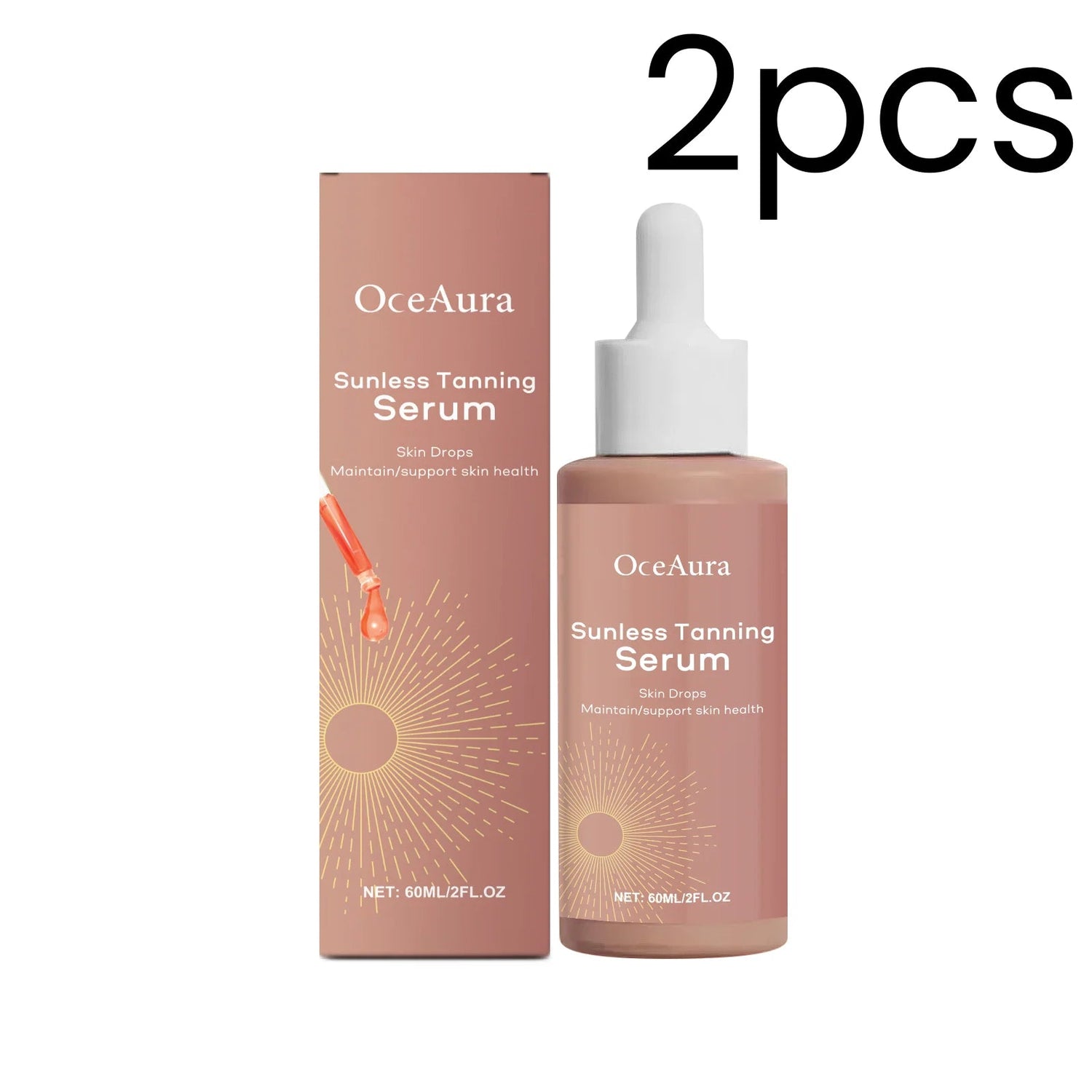 OceAura Sunless Tanning Serum Deep Moisturizing Skin Smoothing Even Skin Tone Prevent Dryness Quick Absorbing Tanning Serum 60ml Khamik Shop Online
