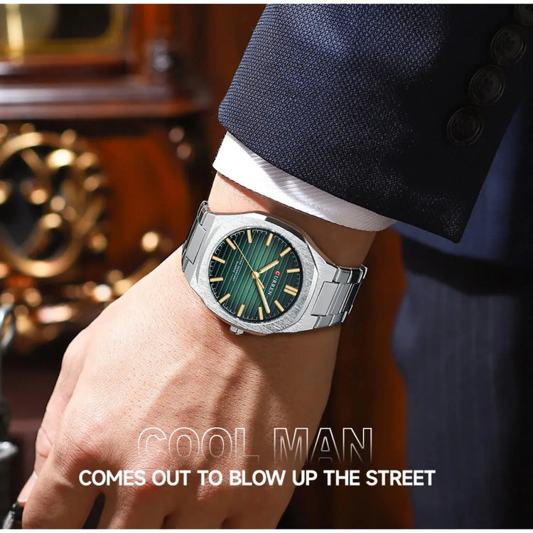 CURREN 8456 Business Quartz Stainless Steel Strap Watch Square Dial Casual Style Wristwatch with Waterproof Function Khamik Shop Online