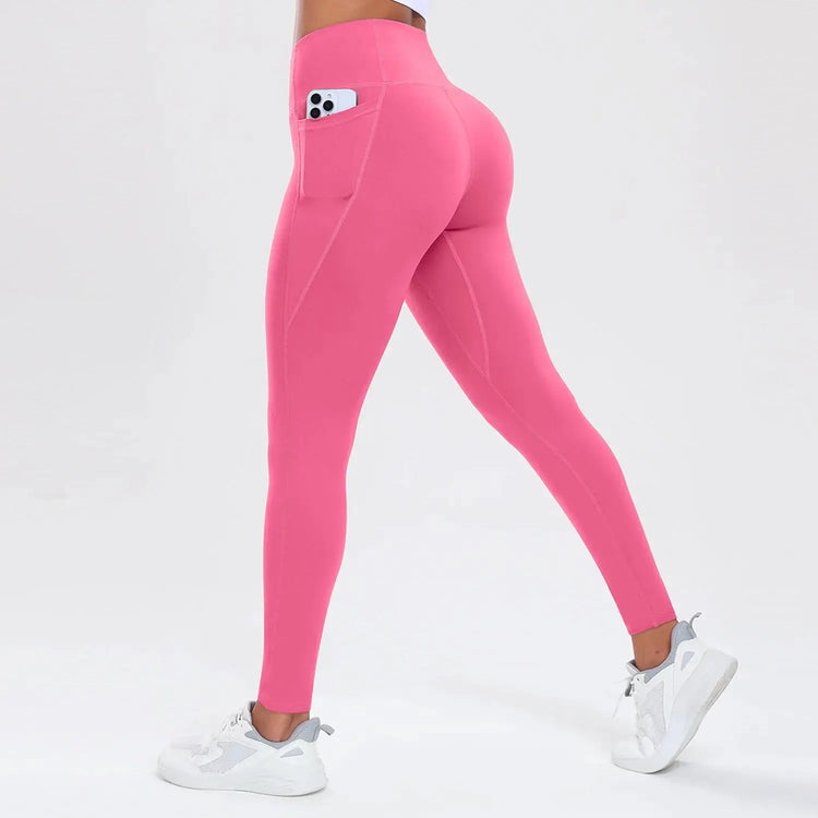 Women Yoga Pants with Pockets Butt Lifting Tummy Control Sports Leggings High Waist Fitness Tights Gym Clothing Sportswer Khamik Shop Online