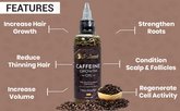 Caffeine Hair Growth Oil 2oz - Hair Growth Oil For Thinning, Balding Taupe Snowdrop