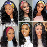 Body Wave Headband Human Hair Wig Machine Made Human Hair Wig Ready To Wear Headband Body Wave Remy Human Hair Wigs for Women Khamik Shop Online