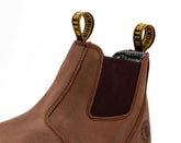 ROCKROOSTER Lumen Brown 6 inch Pull-on Leather Work Boots AK224 Maroon Trillium