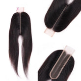 BeuMax 10A Grade 3/4 Straight Hair Bundles with 2x6 Closure Brazilian Cerise Alfie