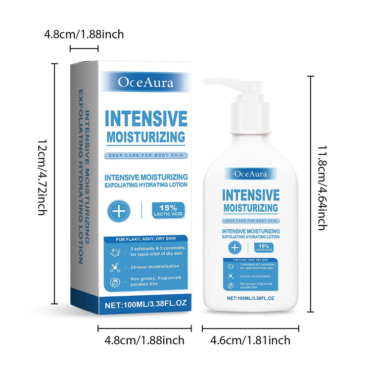 OceAura Intensive Healing Body Lotion for Dry Skin - Exfoliating Hydrating Moisturizer Deep Nourishing Non-Greasy Skin Care Khamik Shop Online