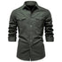 AIOPESON 2026 Business Cotton Pocket Shirt Long Sleeve Quality For Casual Slim Fit Solid Color Men Shirts Khamik Shop Online