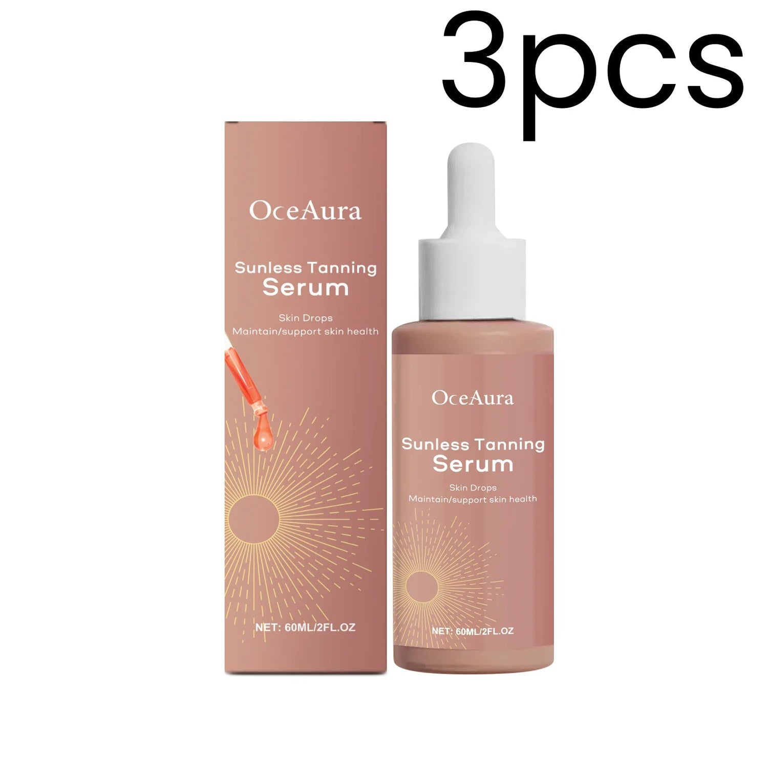 OceAura Sunless Tanning Serum Deep Moisturizing Skin Smoothing Even Skin Tone Prevent Dryness Quick Absorbing Tanning Serum 60ml Khamik Shop Online