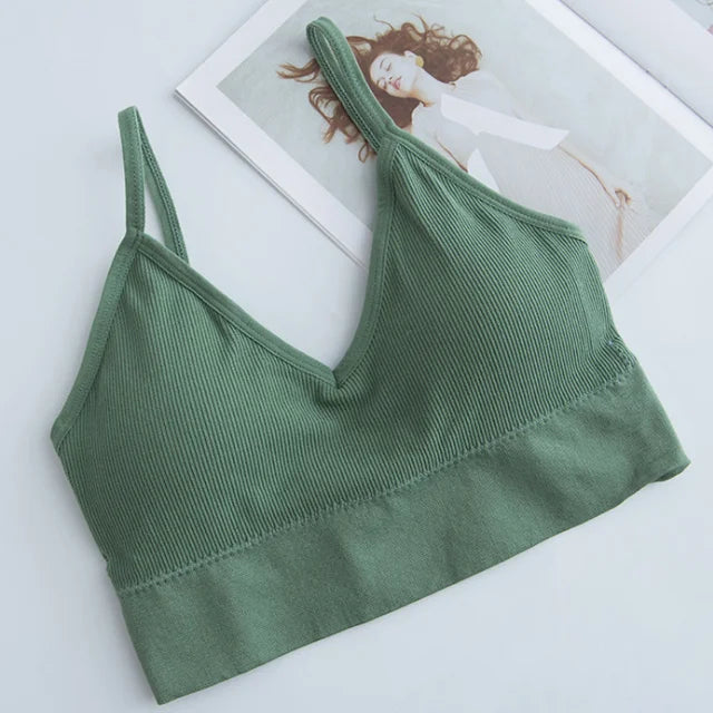 Women Sexy Crop Tops Bra Tube Top Female Streetwear Sleeveless Seamless Sports Bra Crop Camis Top Tee Bandeau Top Basic Tank Khamik Shop Online