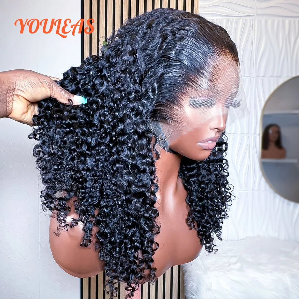 Lagos Hairline Burmese Curly Human Hair Wig 13x4 Lace Frontal Glueless Wig Human Hair Spiral Curls Deep Wave Wigs For Woman Khamik Shop Online