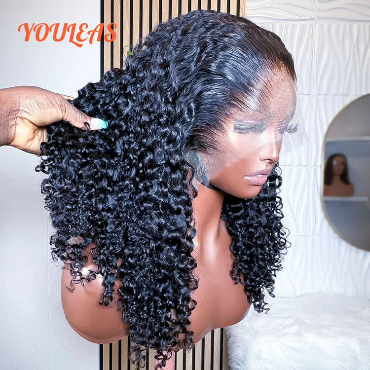 Lagos Hairline Burmese Curly Human Hair Wig 13x4 Lace Frontal Glueless Wig Human Hair Spiral Curls Deep Wave Wigs For Woman Khamik Shop Online