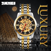 Fully Automatic Mechanical Watch Men Stainless Steel Circular Single Folding Buckle Metal Hollow Spiral Watch Reloj Hombre Khamik Shop Online