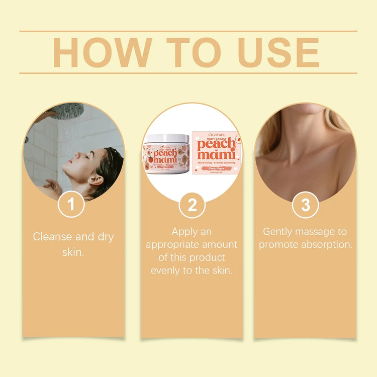 Oceaura Peach Body Moisturizing Cream Keeps Brightening Improves Sagging Nourish Dryness Day Night Family Hand Skincare Creams Khamik Shop Online