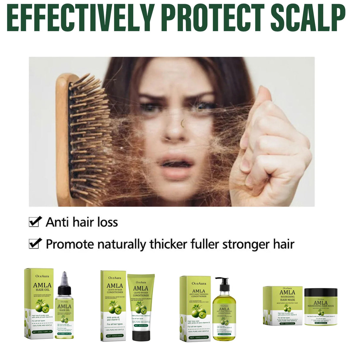 Original Amla Oil Hair Growth Moisturizing Smoothing Repair Damaged Dry Frizzy Ends Split Scalp Treatment Hair Mask Conditioner