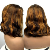 250% Density Colored Body Wave Human Hair Wigs 12inch 12A 100% Human Hair 4x4 Transparent Lace Closure Wavy Hair Wigs for Women Khamik Shop Online