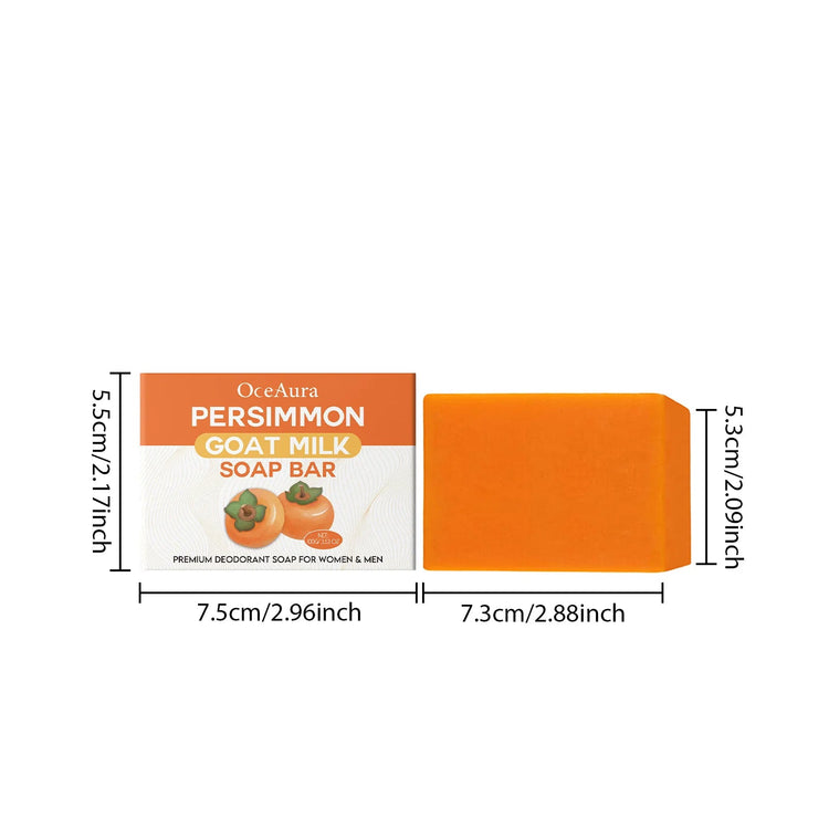 OceAura Persimmon Goat Milk Fragrance Soap Moisturizes, Moisturizes, Mildly Cleanses, Fragrances, Softens and Cares Skin Soap Khamik Shop Online