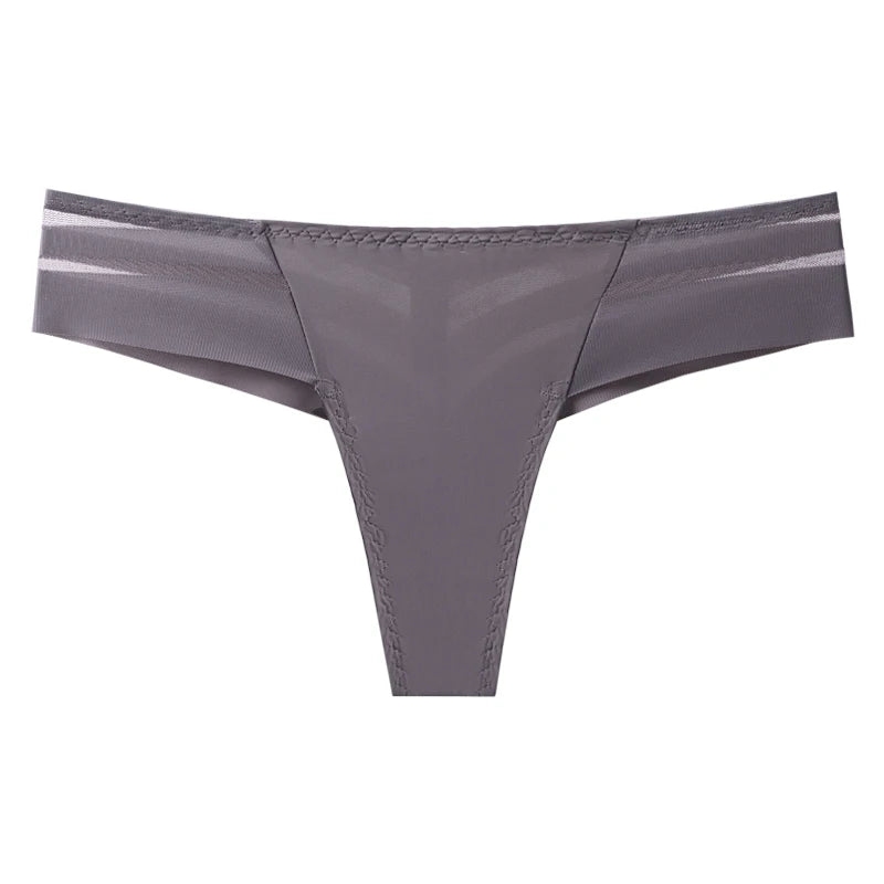 1/2Pcs Sexy Transparent Mesh Thongs Seamless Perspective Brazilian Panties Low Waist Women'S Lingerie