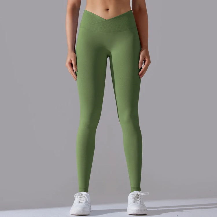 Crossover Waist Yoga Pants Women Hips Lifting Gym Leggings Seamless Sport Pants High Waist Fitness Leggings Workout Sportswear Khamik Shop Online