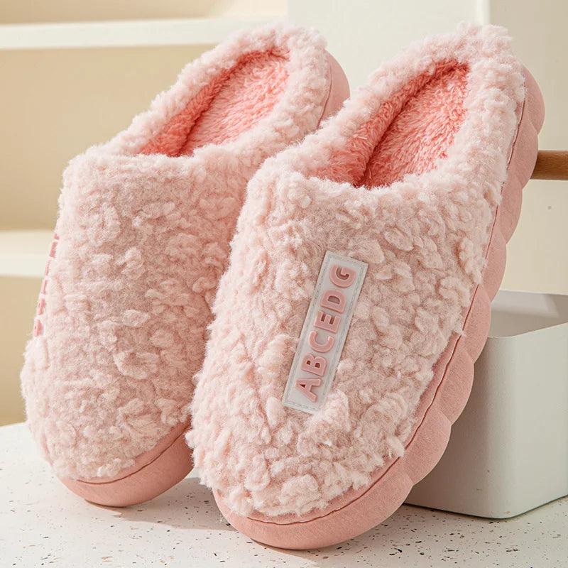 Trend Winter Couple Indoor Non-slip For Men Women Flip Flops Warm Slippers Home Slides Casual bedroom Soft Comfort Shoes Khamik Shop Online