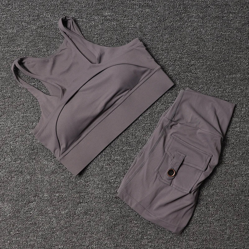 Fitness Shorts Yoga Sets Women&