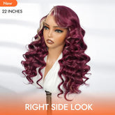 Alipearl Hair Side Part 13x4 Burgundy 99J Wig with Blonde Ombre Human Hair Lace Frontal Wig Ocean Wave Glueless Wig Pluck Khamik Shop Online