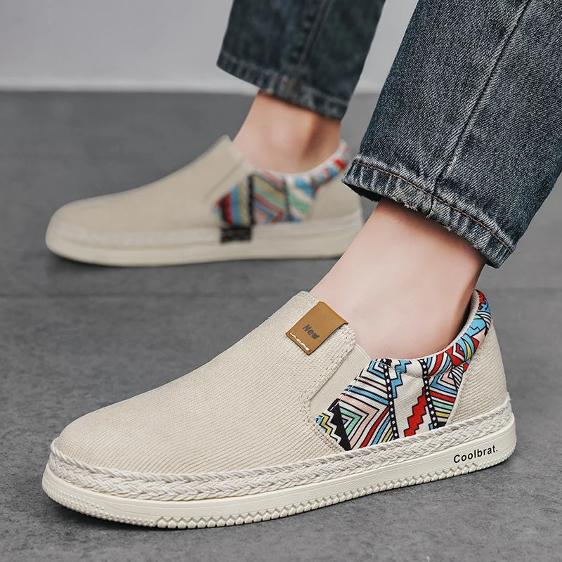 Portable men casual cloth shoes ultra light weight, compact design, breathable shoes for travel and business trips Khamik Shop Online