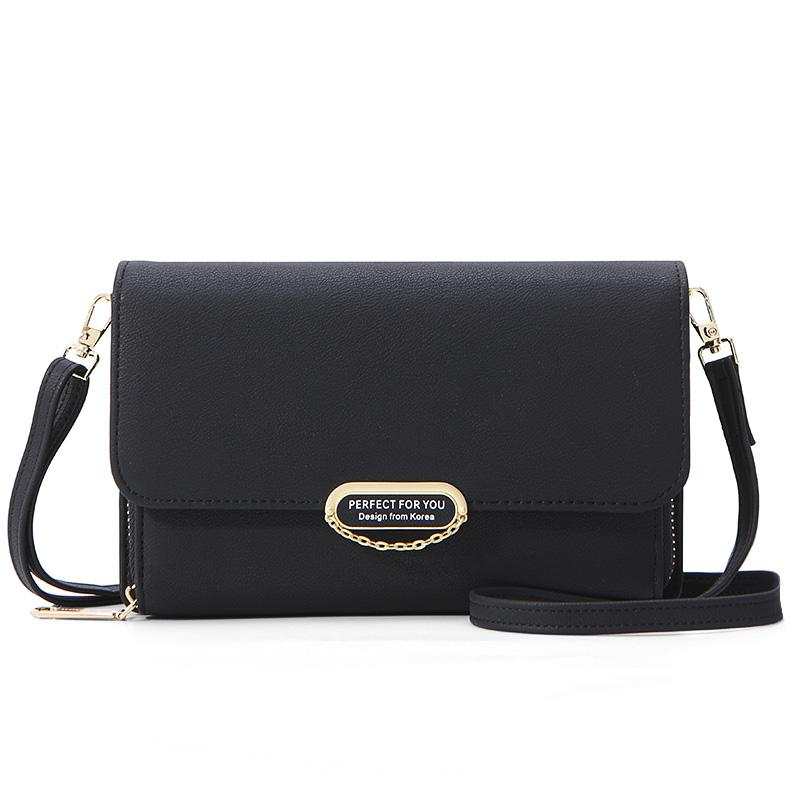 Sac messager femme en PU avec grande capacité et multiples compartiments, fermeture à boucle.