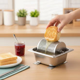 Butter Roller with Tray Stainless Steel Butter Roller Kitchenware Perforated Utensil Countertop for Home Cooks, Kitchen, Brunch Khamik Shop Online