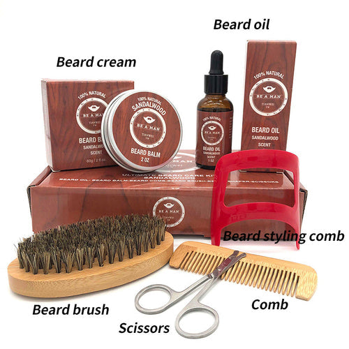 WOODSMAN™ – Premium Beard Grooming Gift Set with Beard Oil & Cream Carmine Juneberry