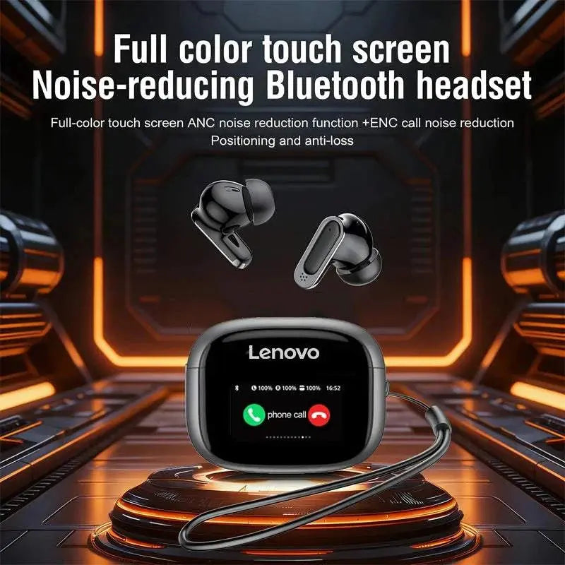 Lenovo V11 TWS Wireless Earphones Touch Screen Digital Display Bluetooth Headset In Ear ANC Noise Reduction Headphone With Mic Khamik Shop Online