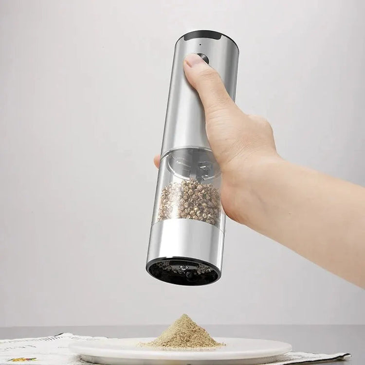 Electric Automatic Mill Pepper And Salt Grinder With LED Light Adjustable Coarseness Grinder Kitchen Tools Khamik Shop Online