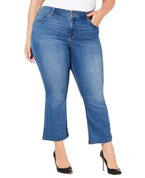 Plus Size Ankle Boot-Cut Jeans Amber Chrysippus