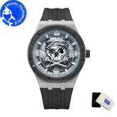 MARK FAIRWHALE Watches for Men 5040 Resin Case Trend Rotating Pirate Dial Silicone Strap Waterproof Quartz Wristwatches Gift Box Khamik Shop Online
