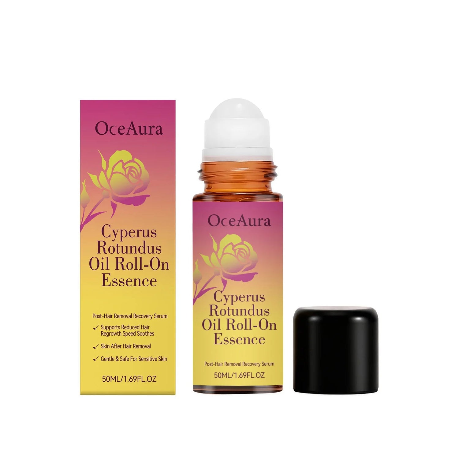 OceAura 50ml Rose Rolling Beads Moisturizing Oil Cooling Refreshing Hydrating Skin Care Fragrance Oil For Dry Skin Khamik Shop Online