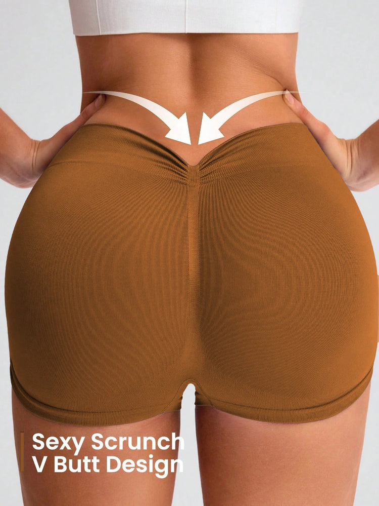 Workout Shorts for Women Seamless Scrunch Short Gym Yoga Running Sport Active Exercise Fitness Shorts Khamik Shop Online