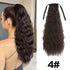 Straight Long Ponytail Extensions 22inch Natural Black Wrap Around Synthetic Hair Piece Pony Tail Hair Hairpieces for Women Girl Khamik Shop Online
