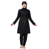 H1029 Muslim Women Fullcoverage  Long Sleeves Cover Up Burkinis Three Pieces Plus Size Swimwear Suits Khamik Shop Online