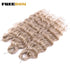 FREEDOM Synthetic Curly Braiding Hair Extensions 24 Inch/60 cm Long Deep Wavy Twist Crochet Braids Hair Ombre Brown Rainbow Hair Khamik Shop Online