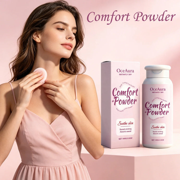OceAura Comfort Powder Sweat Absorbing Long Lasting Skin Freshness Antisticking Formula Multi Scene Use Soothing Body Powder Khamik Shop Online