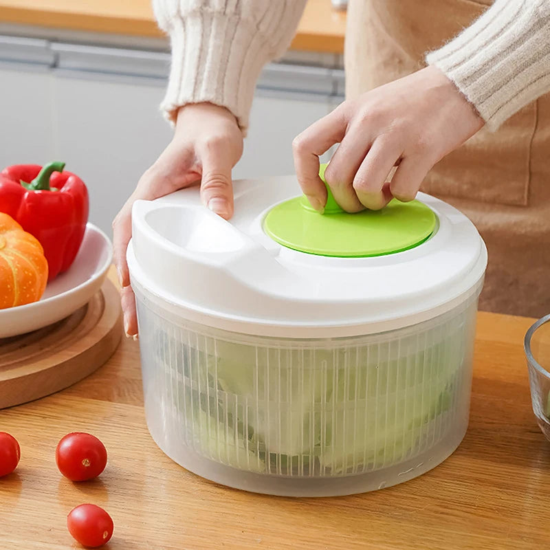 Hot Sale Vegetable Dehydrator Salad Manual Spin Dryer Kitchen Sink Fruit Drainage Lettuce Washer Strainer Bowl Gadget Tool Khamik Shop Online