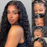 100% Human Hair Water Wave 13X6 Lace Front Wigs Pre Plucked 200 Density Deep Part Curly Wig For Woman 5X5 Wavy HD Closure Wig 32 Khamik Shop Online