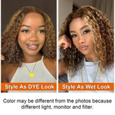 Highlight Honey Blonde Wear And Go Glueless Bob Wig Human Hair Curly Deep Wave Ombre Brown 5X5 Hd Lace Closure Wig 250 Density Khamik Shop Online
