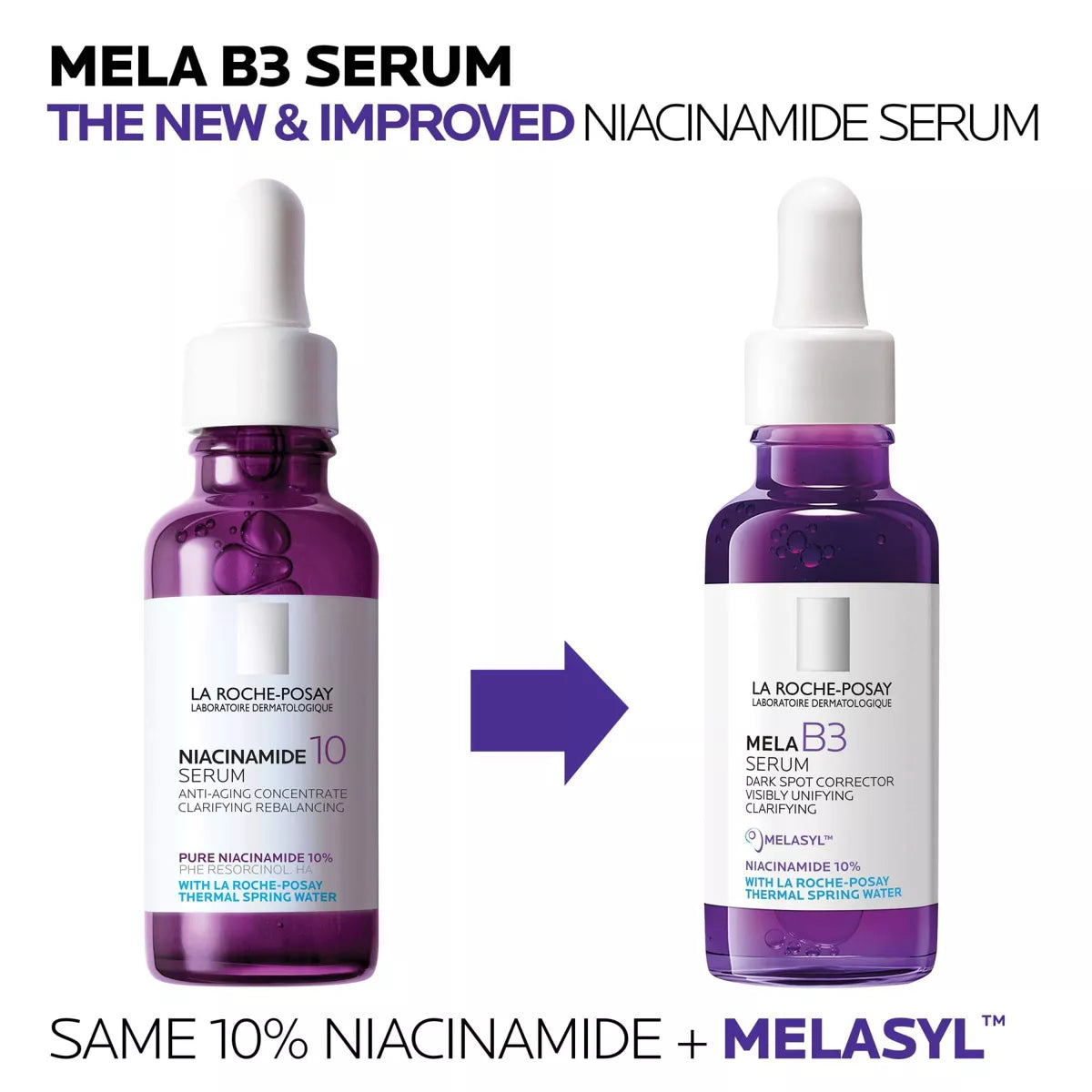 La Roche Posay Mela B3 Dark Spot Serum with Melasyl and 10% Niacinamide - 1 Fl Oz