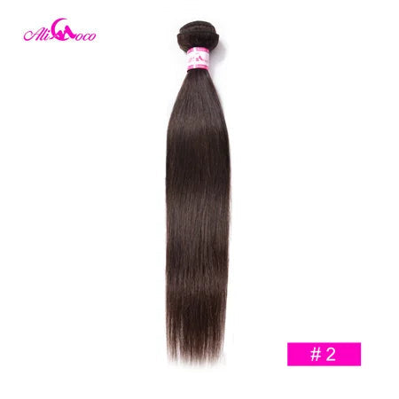 Ali Coco Brazilian Straight Hair 1/3/4 Bundles "8-30" inch  