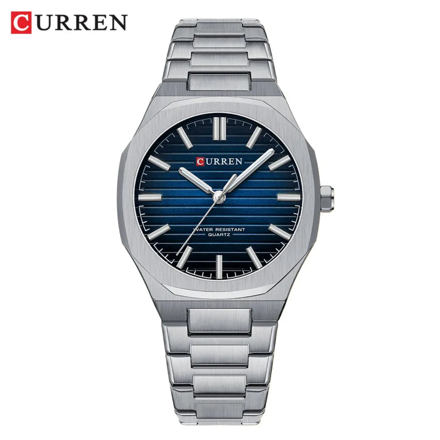 CURREN 8456 Business Quartz Stainless Steel Strap Watch Square Dial Casual Style Wristwatch with Waterproof Function Khamik Shop Online
