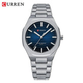 CURREN 8456 Business Quartz Stainless Steel Strap Watch Square Dial Casual Style Wristwatch with Waterproof Function Khamik Shop Online