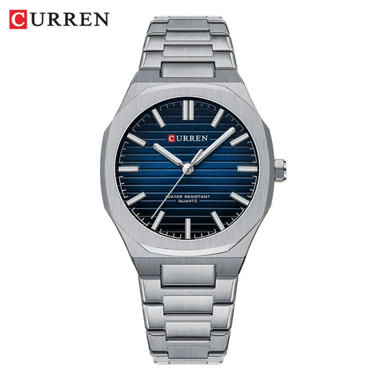 CURREN 8456 Business Quartz Stainless Steel Strap Watch Square Dial Casual Style Wristwatch with Waterproof Function Khamik Shop Online