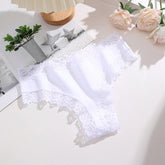 FINETOO 1Pc Sexy Cotton Brazilian Underwear Sexy Lace Panties for Women Female Low Waist Floral Lingerie Briefs Ladies Intimates Khamik Shop Online