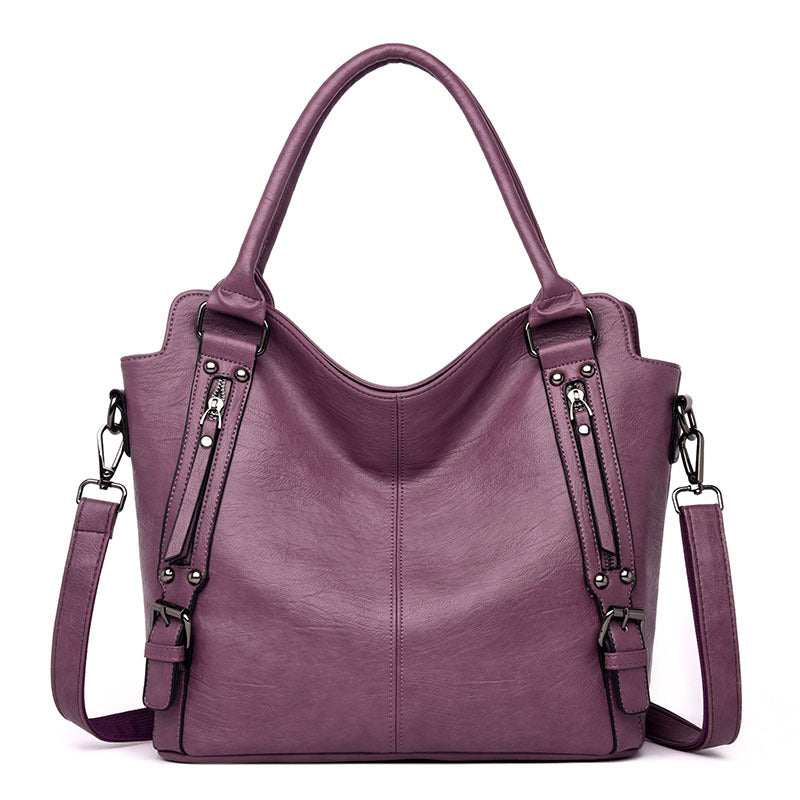 Sac à bandoulière femme en PU de couleur unie, forme boule, taille moyenne