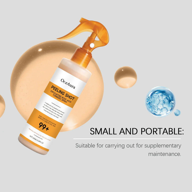 OCEAURA Turmeric Exfoliating Spray Deep Clean Remove Dead Skin Repair Cracks Smooth Brighten Skin Reduce Odor Skin Nourish Spray Khamik Shop Online