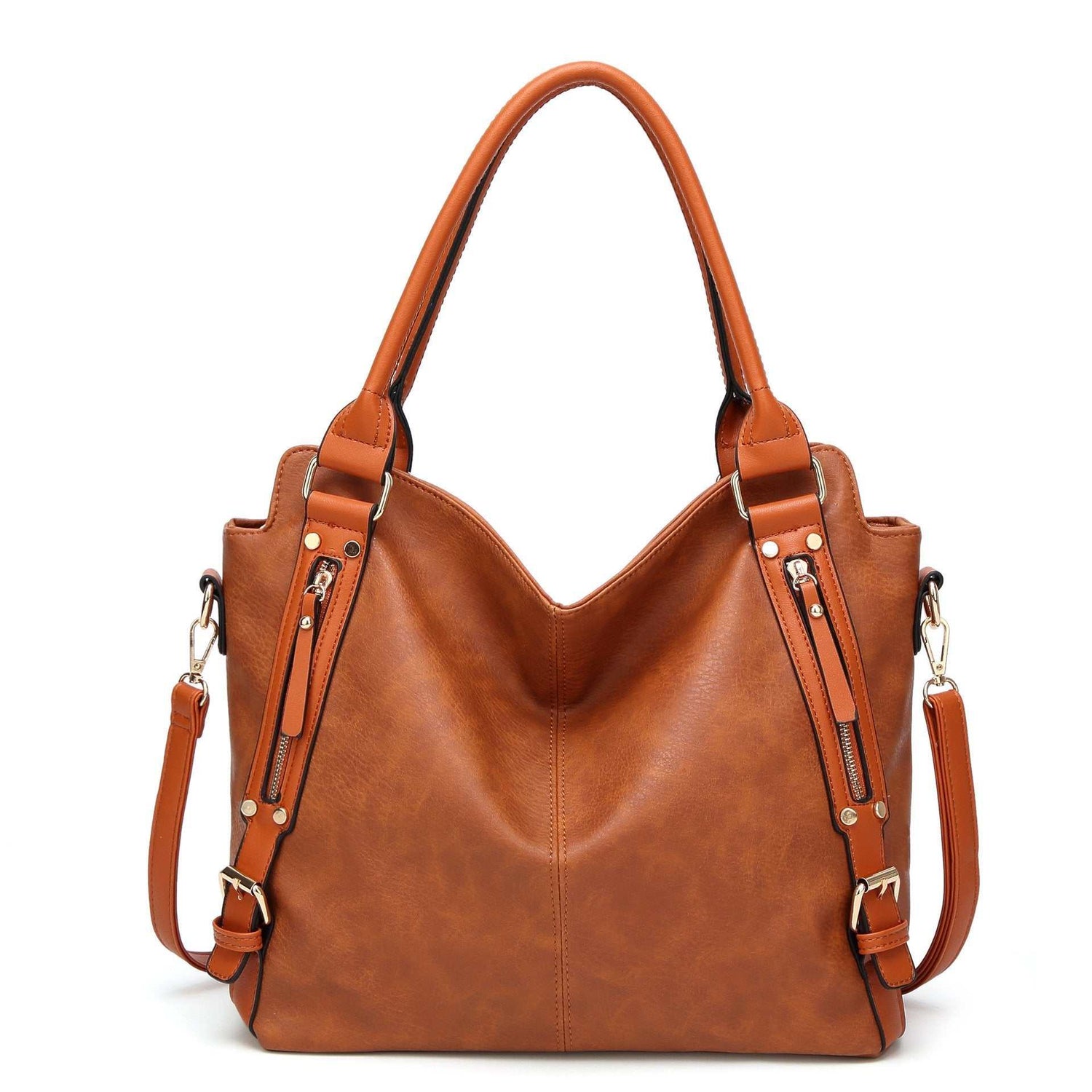Sac vintage pour femmes en PU, grande capacité, style messenger élégant et fonctionnel