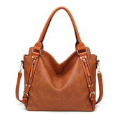 Sac vintage pour femmes en PU, grande capacité, style messenger élégant et fonctionnel